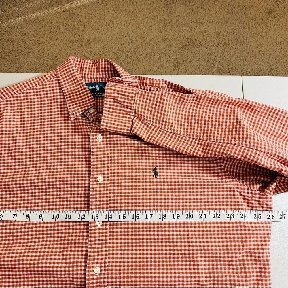 Polo Ralph Lauren Custom Fit Gingham Long Sleeve Button Down Shirt Size XL